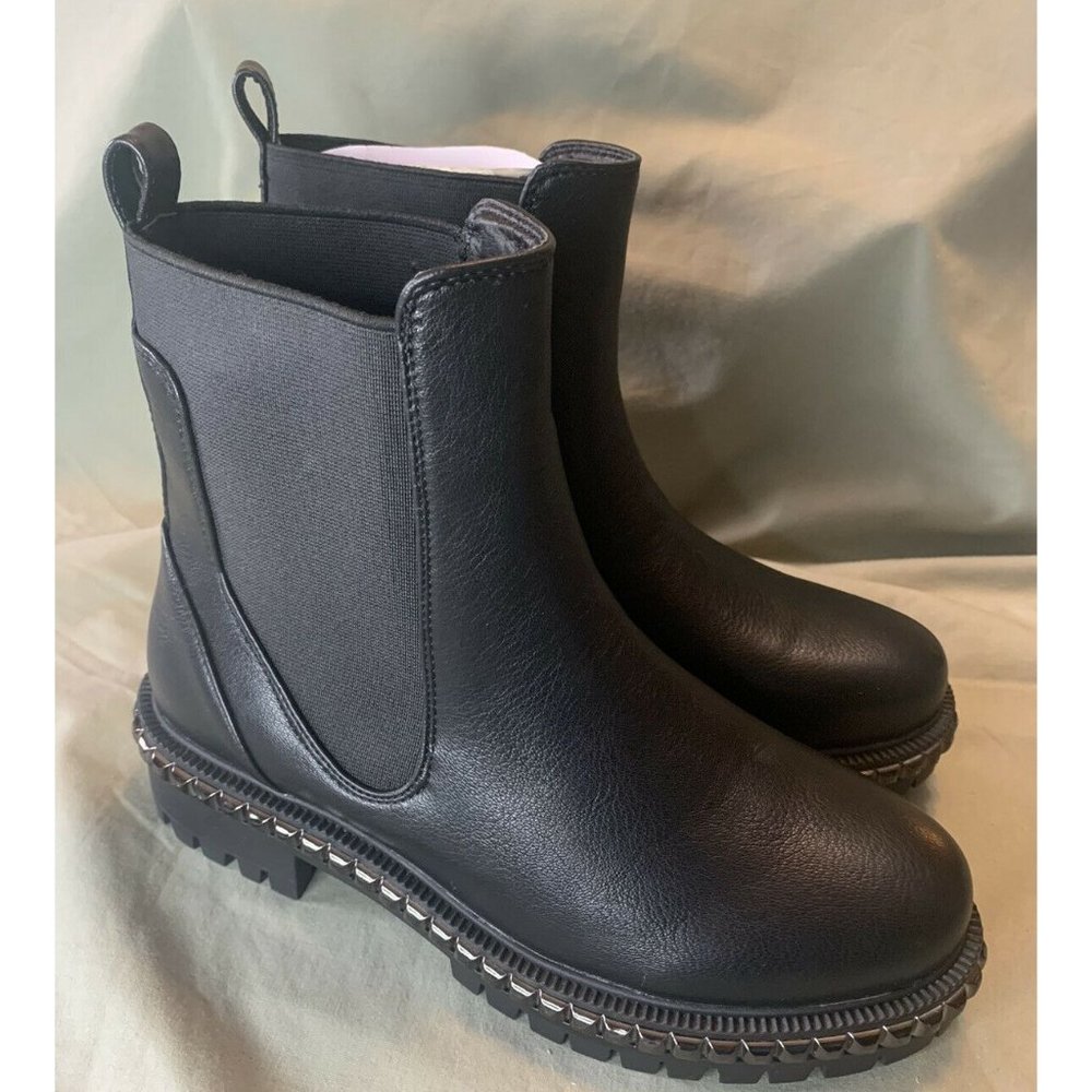 Simmi London Reye Chunky Studded Slip On ankle boots in black Size 4 - 37